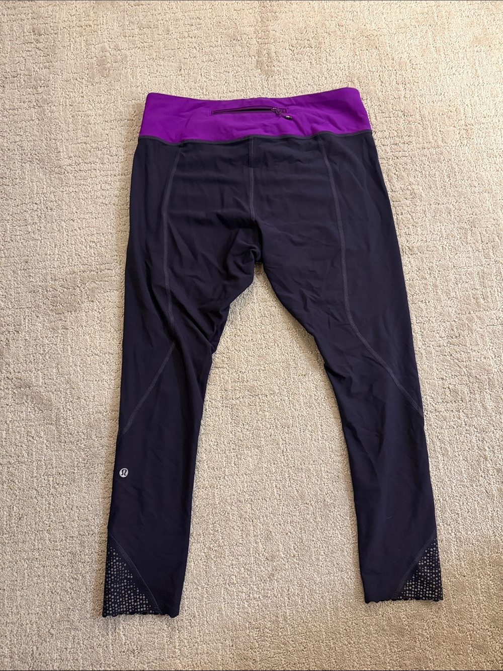 lululemon athletica plum Leggings with Purple Waistband
